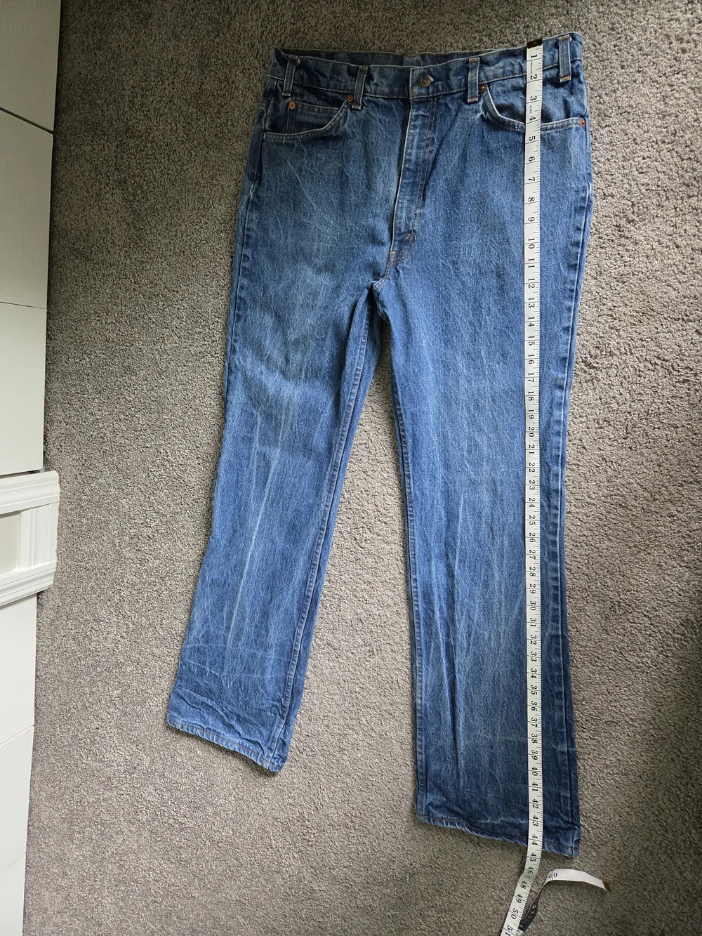 Vintage 1980's Mens Levi's Orange Tab 502 Denim Blue Jeans 36x33 Classic Fit